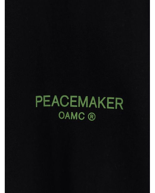 Oamc Peacemaker Black Cotton Sweatshirt for men