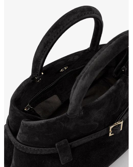 MANU Atelier Black Le Cambon 25 Suede Crossbody Bag