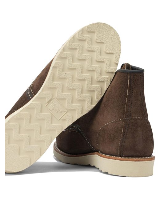 Red Wing Brown "8836 Classic Moc Toe" Lace-Up Ankle Boots for men