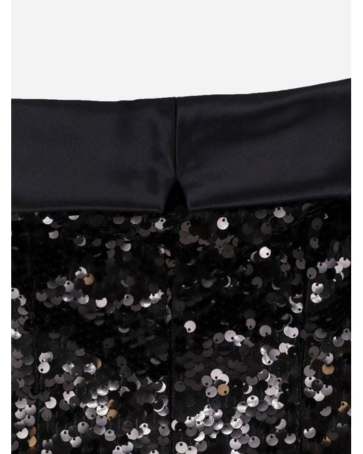 Alberta Ferretti Black Dress With Sequins