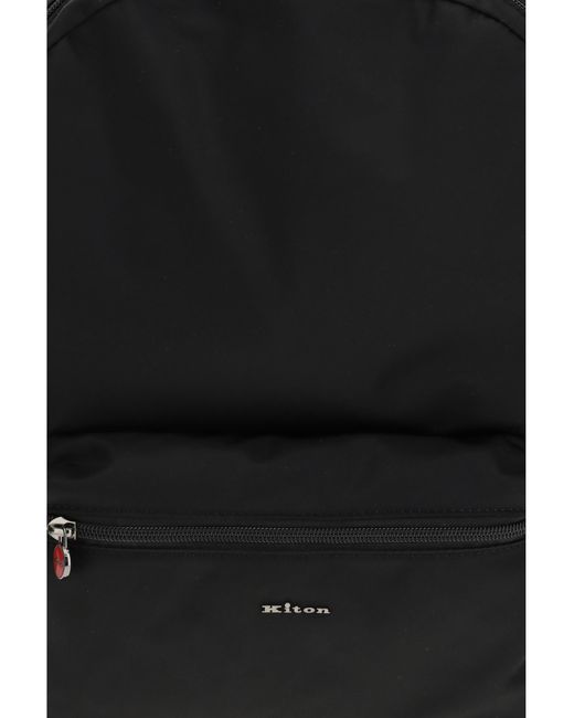 Kiton Black Backpacks for men
