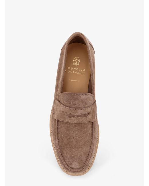 Brunello Cucinelli Brown Flat Shoes Pelle for men