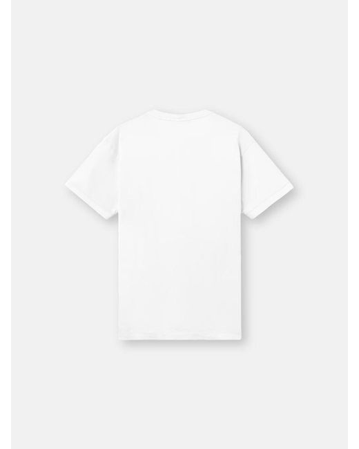 Stone Island White T-Shirt With Compass Patch for men