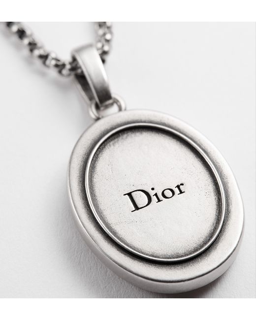 Dior Metallic Cameo Bee Necklace for men