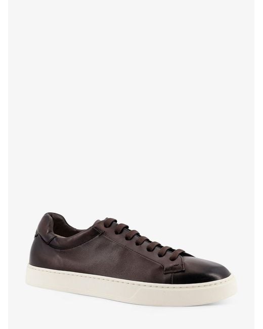 Doucal's White Morgan Leather Sneakers for men