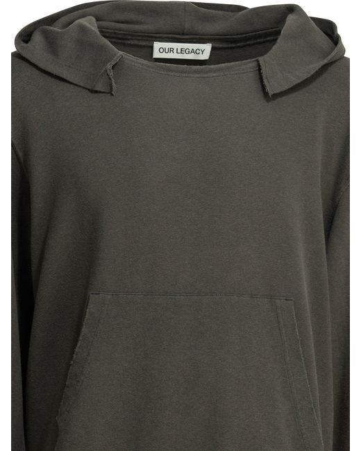 Our Legacy Gray Relic Cotton Linen Hoodie