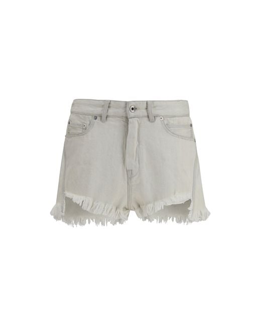 Rick Owens Gray Shorts Temple Bias Cutoffs