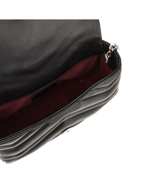 Gucci Black Nappa Leather 'Gg Marmont' Mini Bag