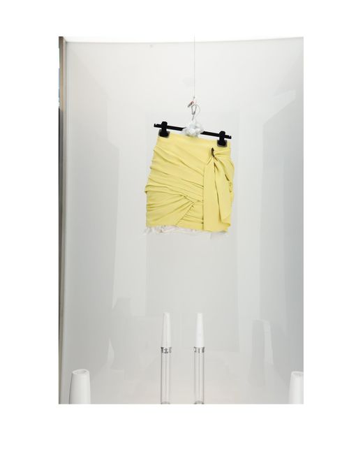 Céline Gray Draped Mini Skirt