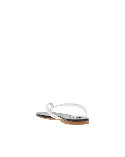 Senso White 'Harmony' Thong Slides