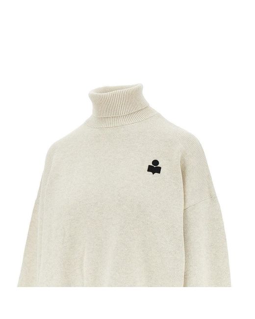 Isabel Marant Natural 'Nasha' Turtleneck Sweater