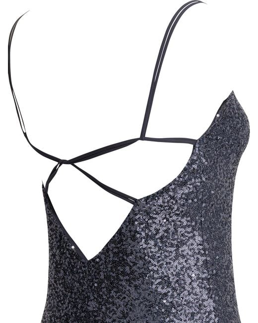 Semler Blue Long Sequined Dress Dresses