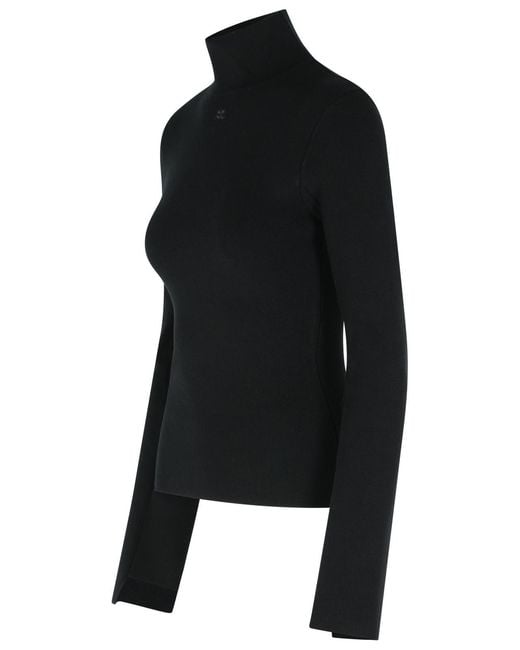 Courreges Black Turtleneck Sweater