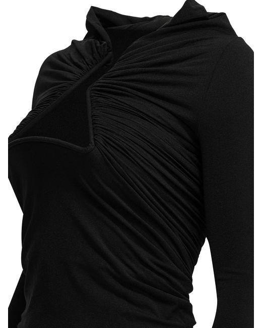 Rick Owens Black "Ls Prong" Casual Top