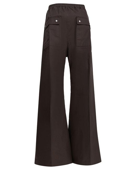Rick Owens Black Cotton Blend Trousers for men