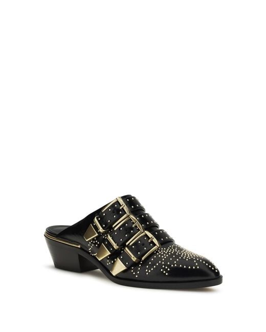 Chloé Black Susan Leather Mules