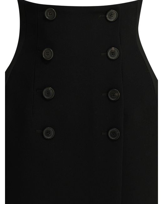Khaite Black "Luiza" Long Skirt