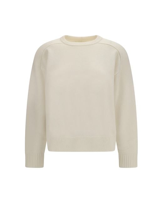 Loulou de Saison White Breha Wool Cashmere Sweater Ivory