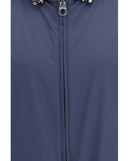 Loro Piana Blue Windmate Hooded Bomber for men