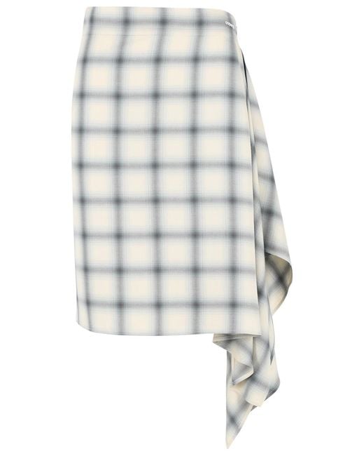 Coperni White 'Zero' Viscose Skirt