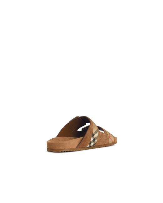 Burberry Brown Suede Slipper