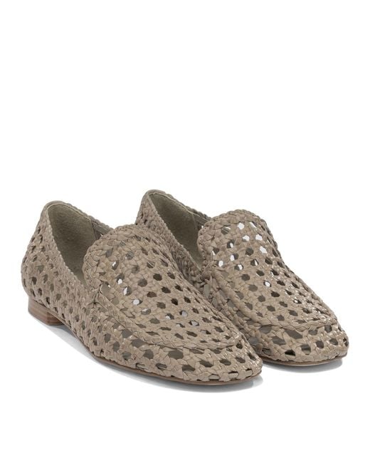 Pons Quintana Gray Leather Loafers