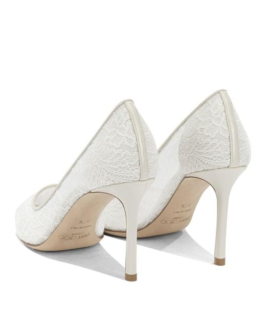 Jimmy Choo White Romy 85Mm Pumps