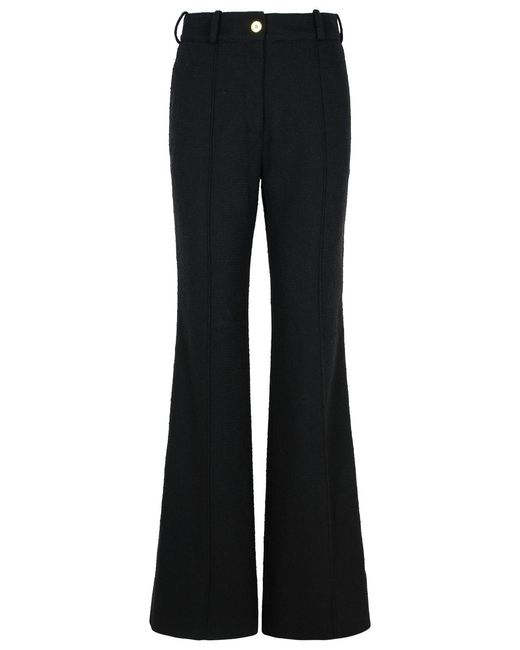 Patou Blue Wool Blend Flare Pants