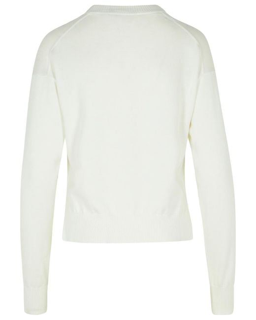 Moschino White Cotton Sweater