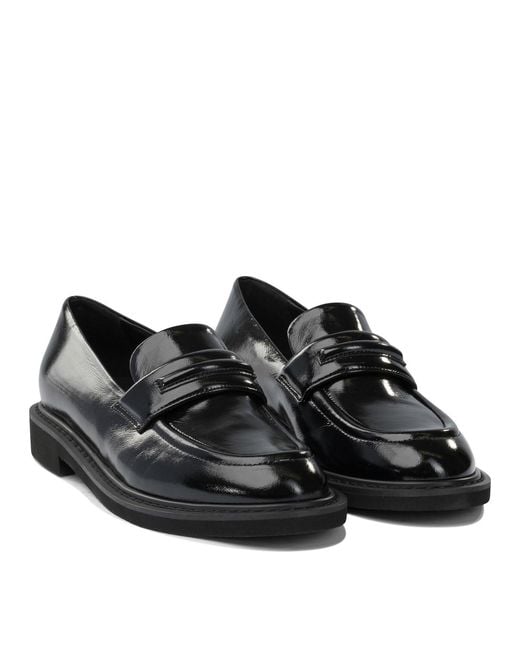 Halmanera Black Glossy Leather Loafers Loafers & Slippers