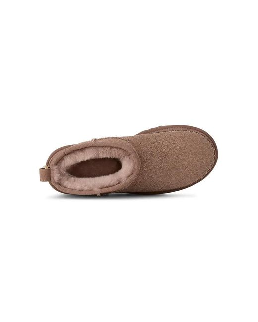 Ugg Brown "Classic Ultra Mini Biarritz" Ankle Boots