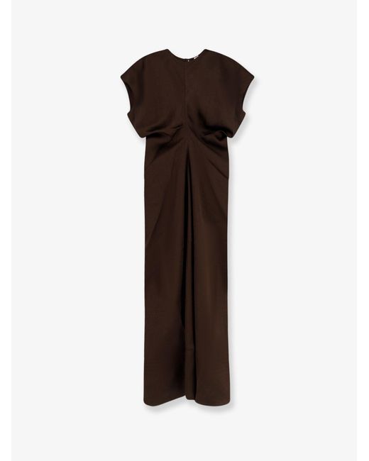 Totême Brown Long Viscose Dress