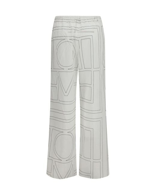 Totême Gray Monogram Pants