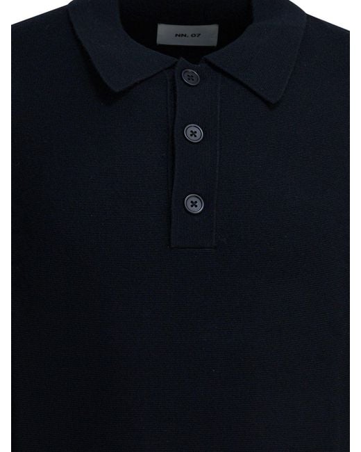 NN07 Blue "Harald" Wool Polo Sweater for men