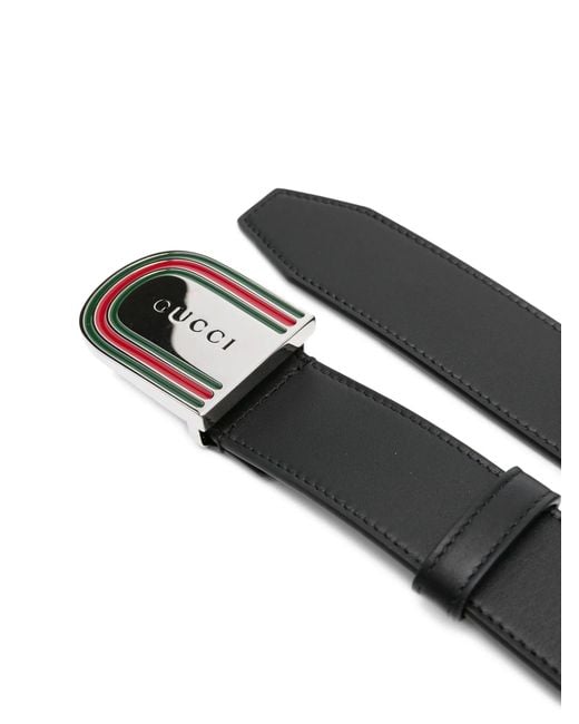 Gucci Gray Leather Belt for men