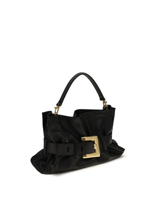 Balmain Black Medium Anthem Handbag Noir