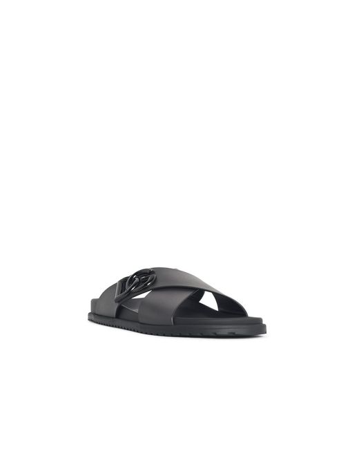 Dolce & Gabbana White Leather Slippers for men