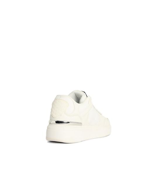 Philipp Plein White 'Sk8 R' Fabric Blend Sneakers
