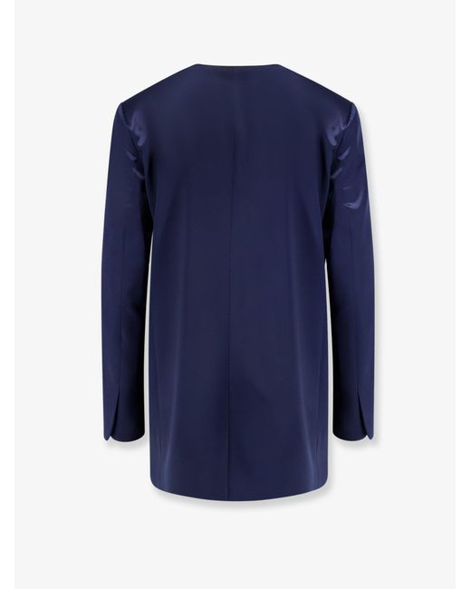 Alberta Ferretti Blue Satin Blazer