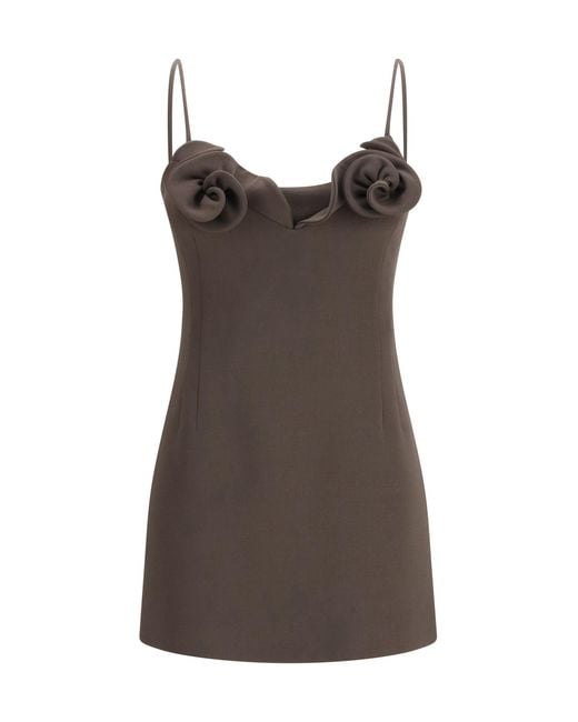 Magda Butrym Brown Short Wool-Blend Dress
