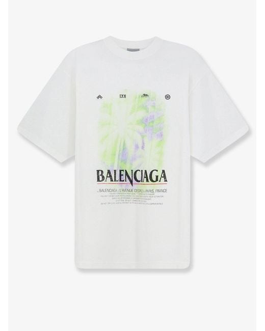 Balenciaga White The Window Cotton T-Shirt for men