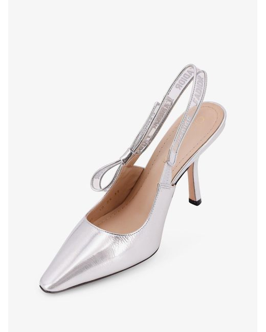 Dior White Dior J'Adior Laminated Leather Pumps