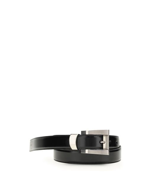 Versace White Leather Belt