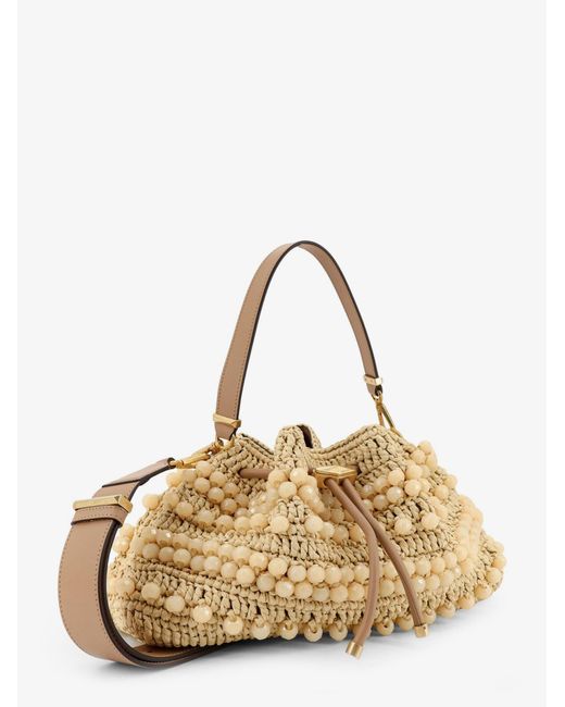Jimmy Choo Natural Shoulder Bag Bon Bon Raffia