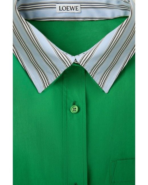 Loewe Green Cotton Chemiser Dress