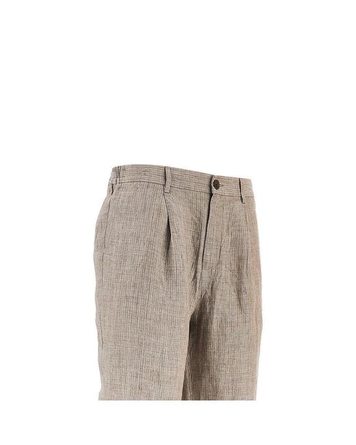 Wax London Gray 'Malham' Linen Pants for men