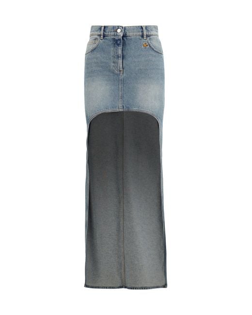 Courreges Gray Skirt, Denim Circle