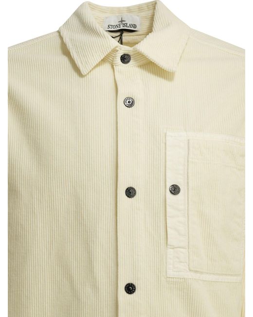 Stone Island Natural Corduroy 800 Overshirt Jacket for men