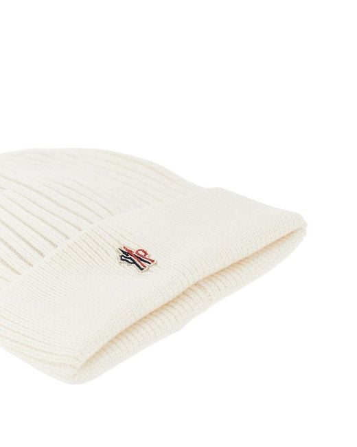 Moncler Natural Wool Beanie Hat for men