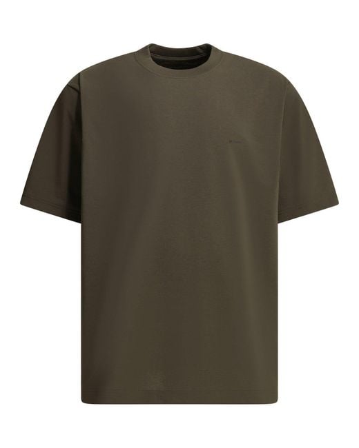Goldwin Green Crew-Neck T-Shirt With Logo for men